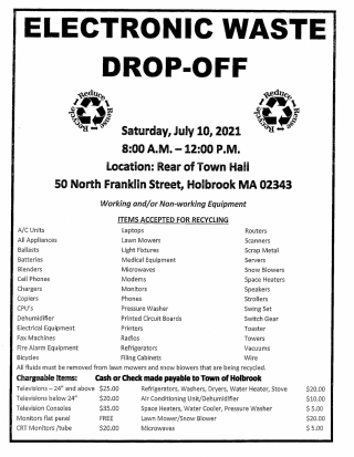 Electronic Waste Drop Off Flyer