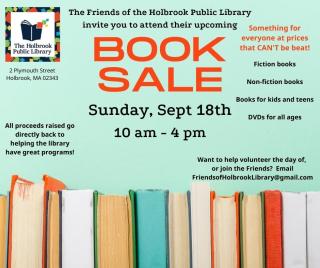BOOK SALE at the Holbrook Library