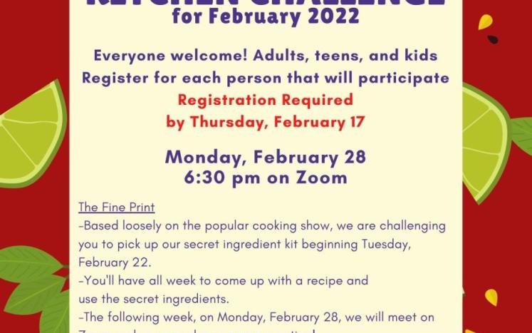 Chopped Virtual Kitchen Challenge February 2022